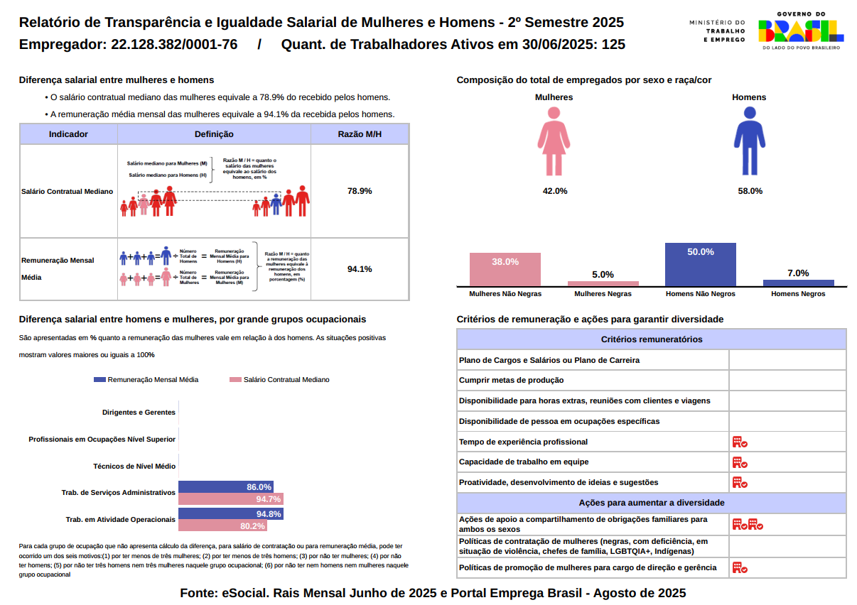 Relatório de Igualdade Salarial 2025